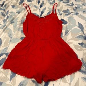 Red Lush Romper